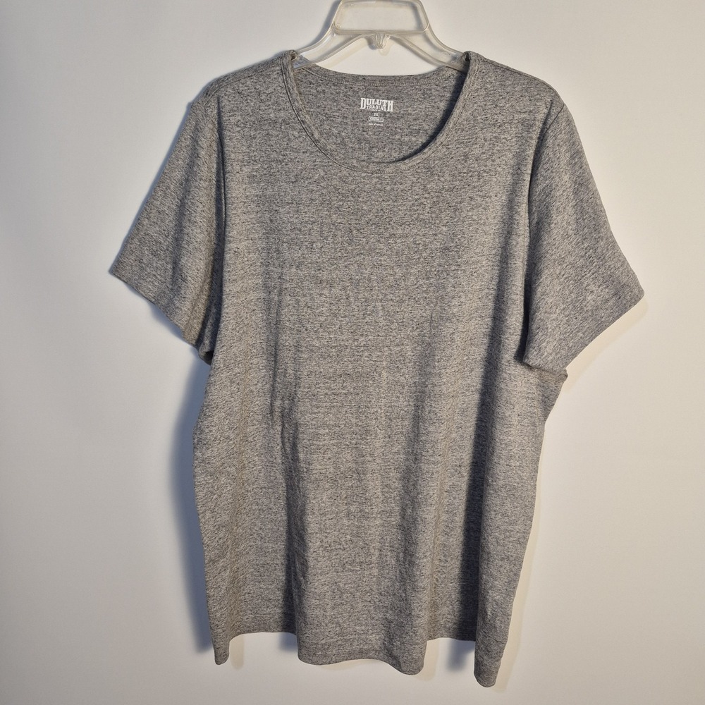 Duluth Trading Co Women 2X Workwear Casual Plus Longtail Gray Short Sleeve Tee